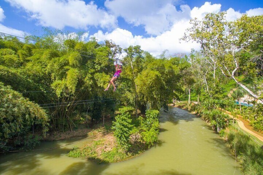 Zipline over the river 