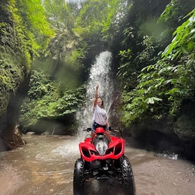 Ubud: Jungle, Waterfall, and Tunnel quad bike Tour & Lunch Options