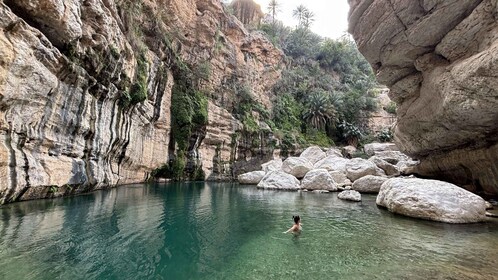 Mascate: tour privado de un día a Wadi Mibam en coche 4x4