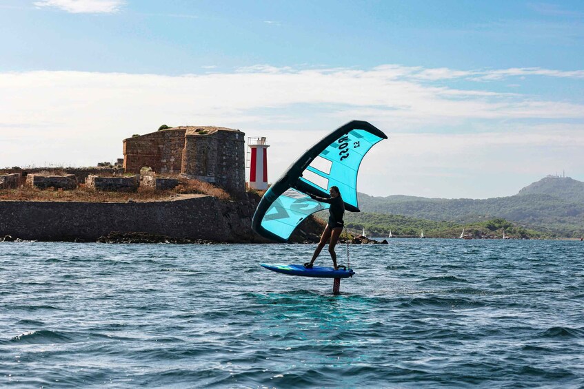 Picture 1 for Activity Fornells: Wing Foil Lesson with Gear in Menorca