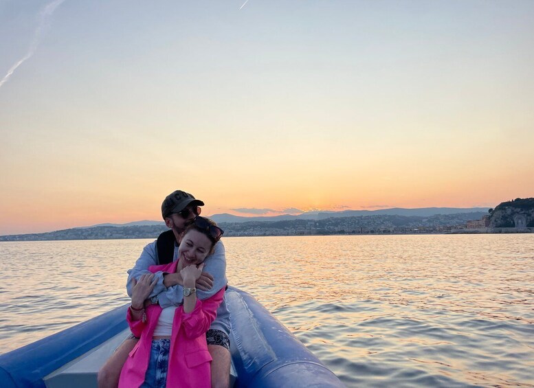 Picture 2 for Activity Nice: Sunset Boat Tour with Wine and Local Snacks