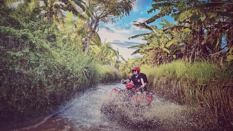 Bali: Ubud Gorilla Cave Track ATV & Waterfall Tour with Meal