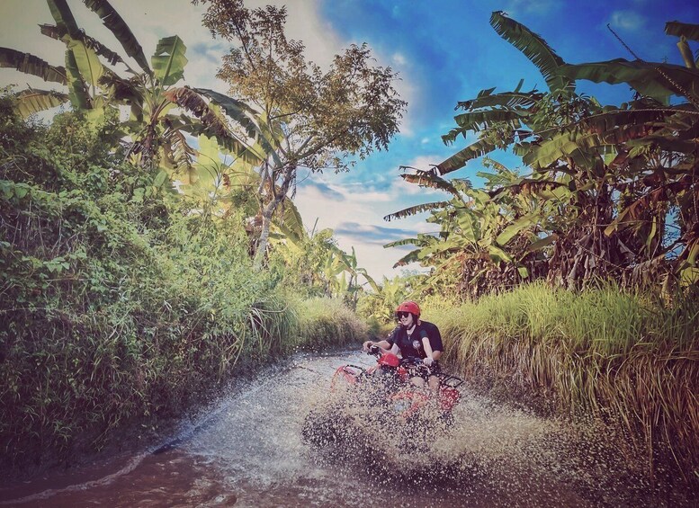 Bali: Ubud Gorilla Cave Track ATV & Waterfall Tour with Meal