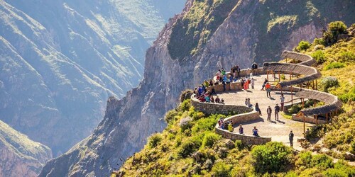 Vanuit Arequipa: Excursie naar de Colca Canyon Eindigend in Puno