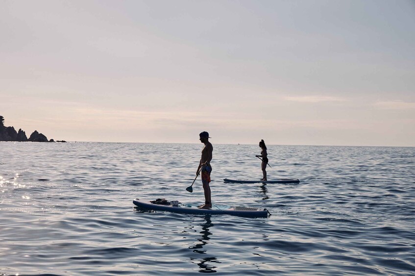 Picture 2 for Activity Lloret de Mar: Sunrise Paddle Board Ride with Instructor