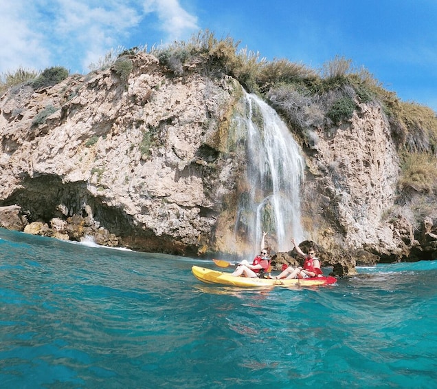 Nerja: Guided Kayak Tour Nerja Cliffs and Maro Waterfall