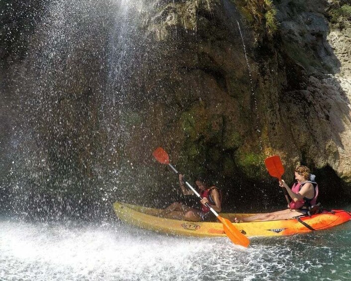 Picture 1 for Activity Nerja: Guided Kayak Tour Nerja Cliffs and Maro Waterfall