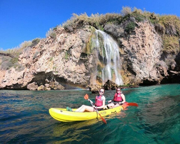 Picture 5 for Activity Nerja: Guided Kayak Tour Nerja Cliffs and Maro Waterfall