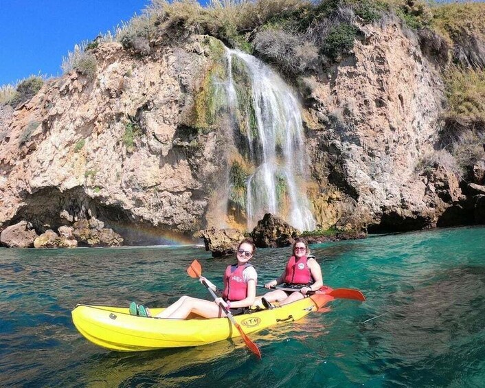 Picture 5 for Activity Nerja: Guided Kayak Tour Nerja Cliffs and Maro Waterfall