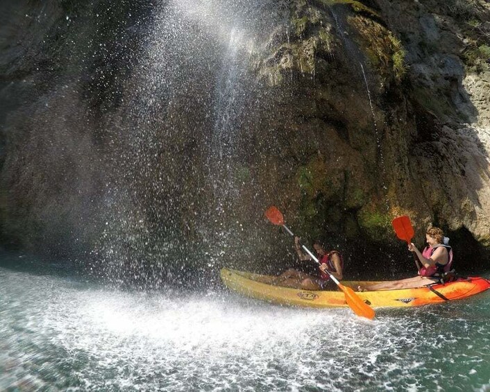 Picture 1 for Activity Nerja: Guided Kayak Tour Nerja Cliffs and Maro Waterfall