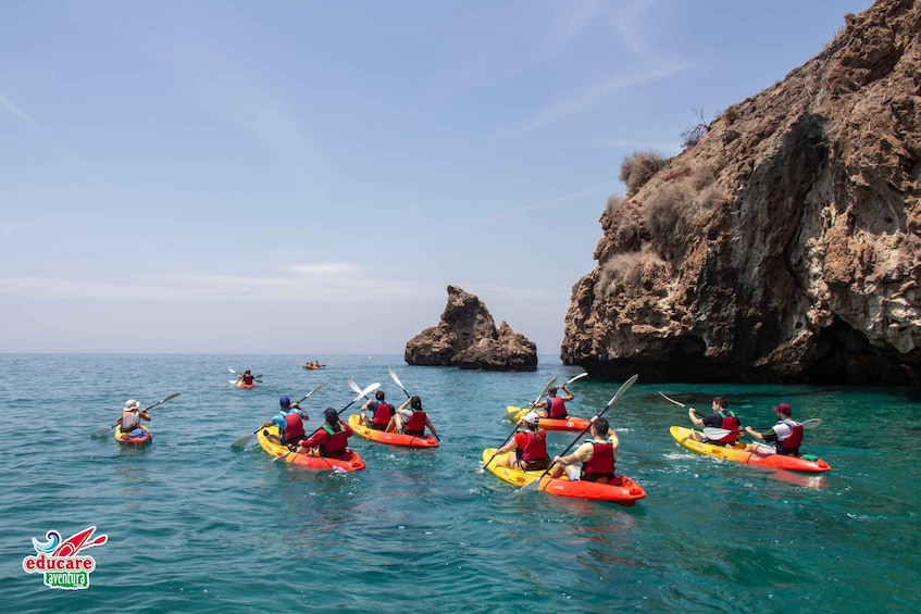 Picture 7 for Activity Nerja: Guided Kayak Tour Nerja Cliffs and Maro Waterfall