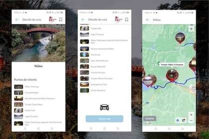 Nikko self-guided tour app with multi-language audioguide