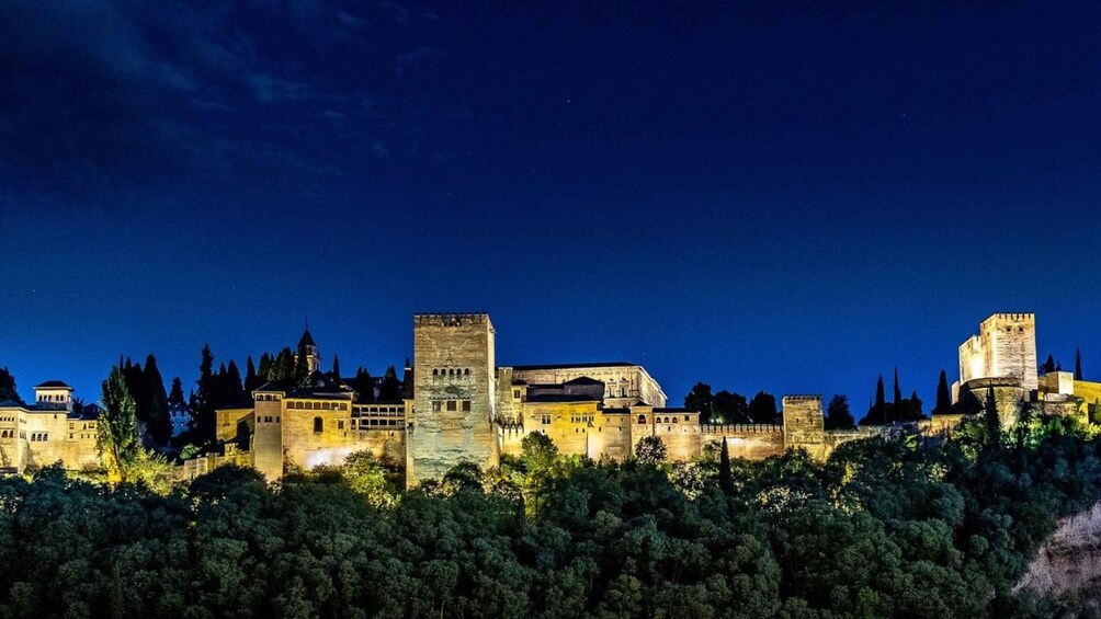 Alhambra at night. Buy your ticket and join our guided tour