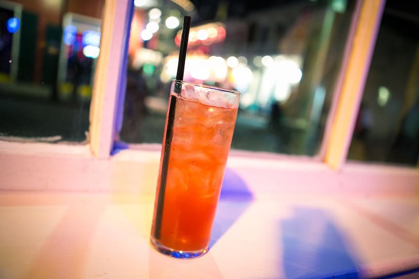 Cocktail in restaurant in New Orleans