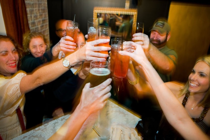 Group having drinks in New Orleans