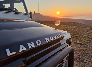 Rethymo: Landrover Safari bei Sonnenuntergang mit Abendessen und Getränk