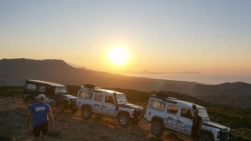 Picture 3 for Activity Rethymo: Landrover Safari Sunset Tour with Dinner and Drink