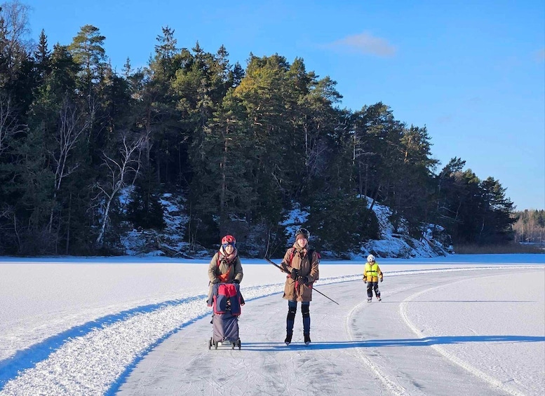 Picture 1 for Activity Stockholm: Family Friendly Private Ice Skating Tour & Lunch