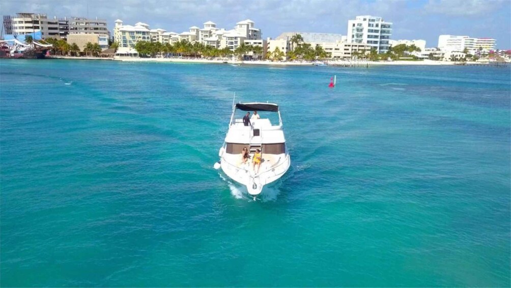 Picture 2 for Activity Cancun: Private Luxury 46-Feet Flybridge Yacht Cruise