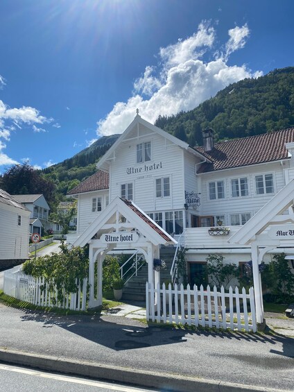 Hardangerfjord Lunch at Cider Farm, Coffee at historic Hotel