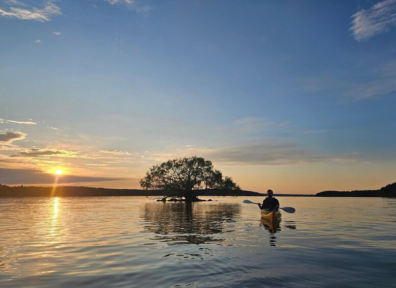 Picture 4 for Activity Stockholm: Sunset Kayak Tour on Lake Mälaren with Tea & Cake