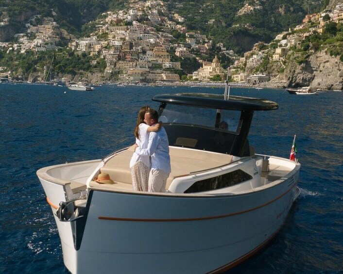 Picture 1 for Activity From Positano: Private Tour to Capri on a 2024 Gozzo Boat