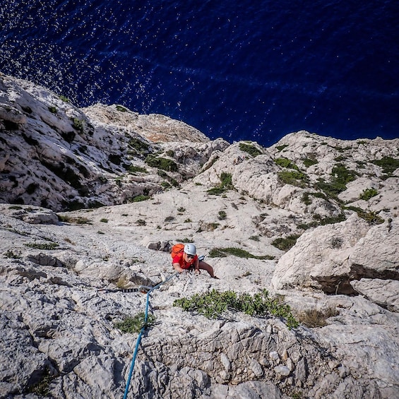 Picture 7 for Activity Multi Pitch Climb Session in the Calanques near Marseille