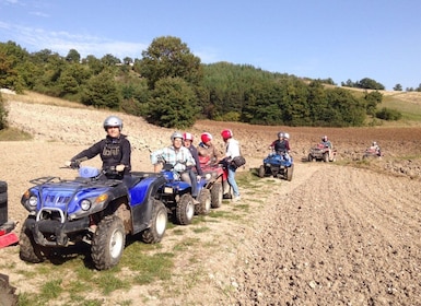 Guided quad tour with aperitif in the wood