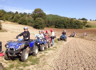 Guided quad tour with aperitif in the wood