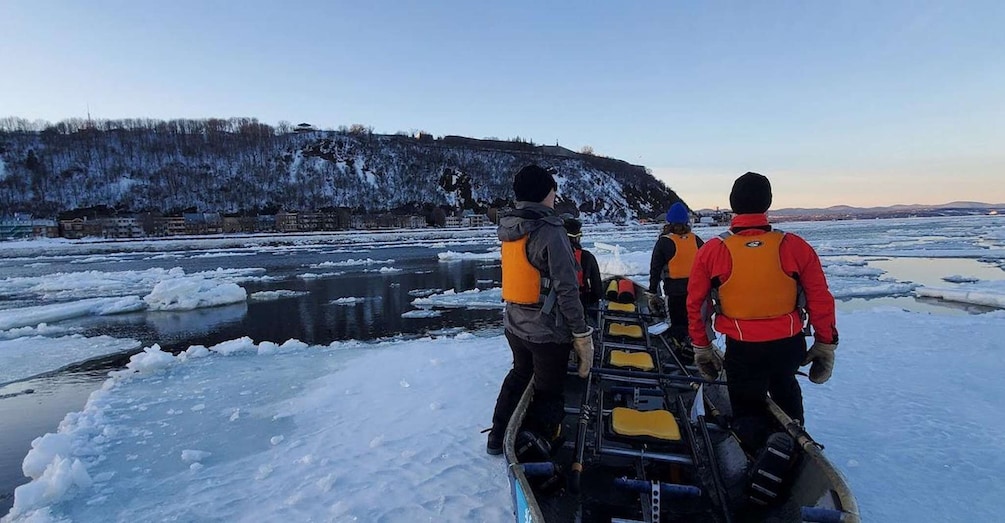 Picture 6 for Activity Quebec City: Sunset Ice Canoe Experience with Sauna