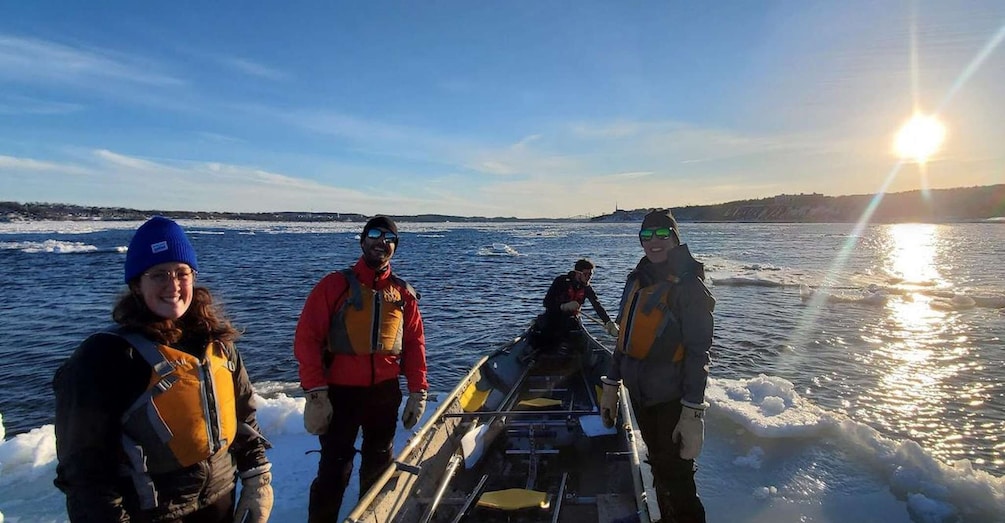 Picture 7 for Activity Quebec City: Sunset Ice Canoe Experience with Sauna