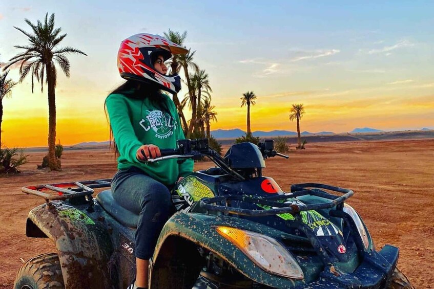 Marrakech: Quad ride at the duns of the Palmeraie with tea