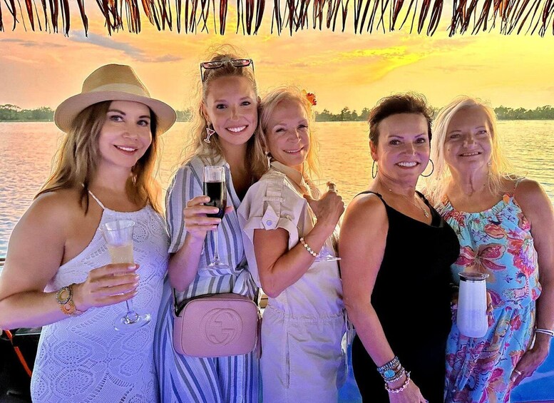 Picture 1 for Activity Destin: Sunset Cruise with Soft Drinks on a Tiki-Themed Boat