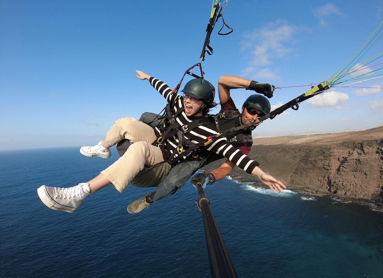 Picture 2 for Activity Lanzarote: Tandem Paragliding Flight Over Lanzarote