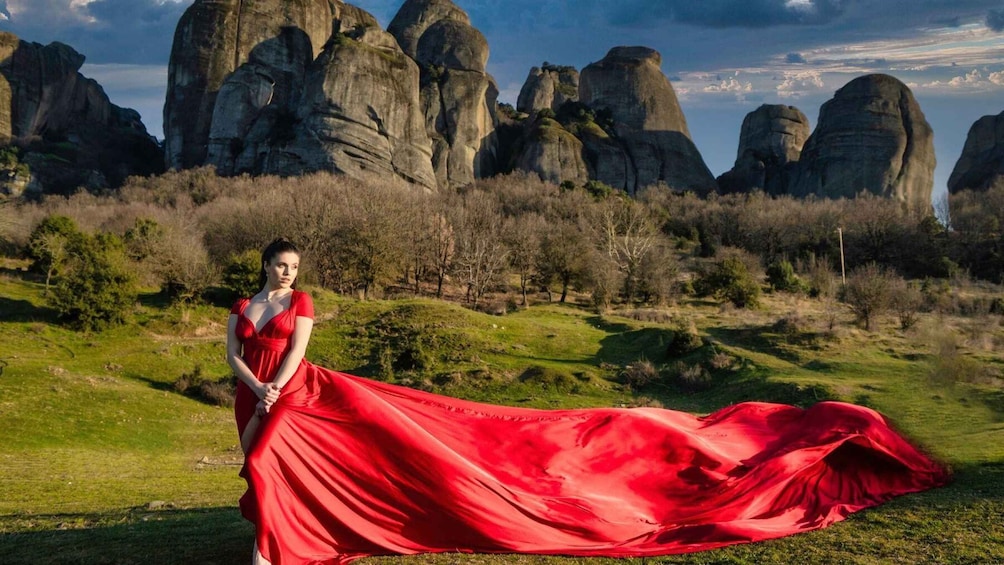 Kalabaka: Meteora Flying Dress Photoshoot