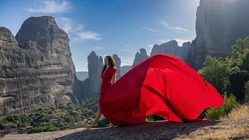 Kalabaka: Meteora Flying Dress Photoshoot