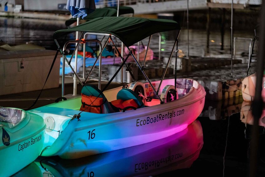 Picture 1 for Activity San Diego: Night Date Glow Pedal Boat with Downtown Views