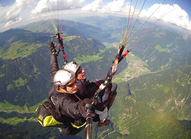 Picture 3 for Activity Mayrhofen: Paragliding Flight Experience Over Mountains
