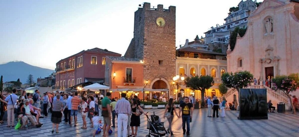 Picture 1 for Activity Taormina: Sunset Walking Tour & Aperitif on Rooftop Terrace