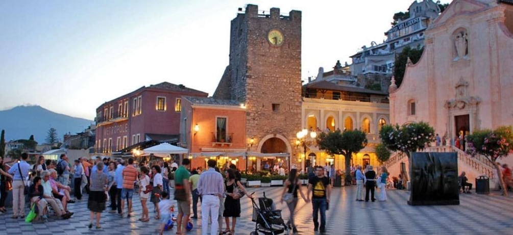 Picture 1 for Activity Taormina: Sunset Walking Tour & Aperitif on Rooftop Terrace