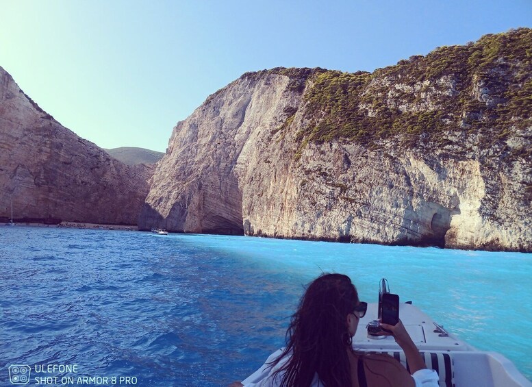 Picture 1 for Activity Zante: Private Speedboat Cruise with Navagio Beach Stop