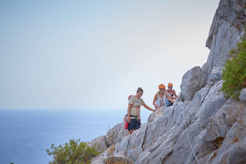 Picture 9 for Activity Rhodes: Ladiko Bay Rock Climbing and Rappelling Experience