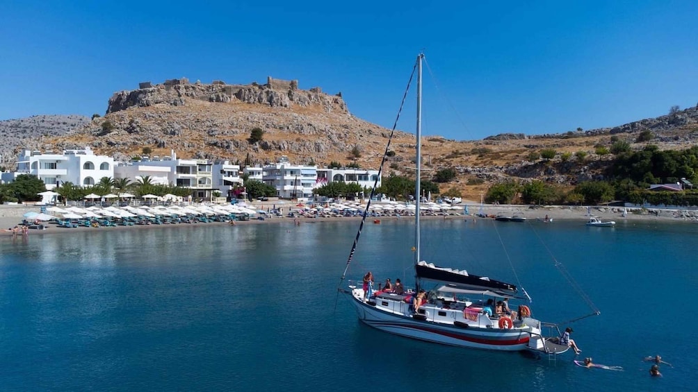 Lindos: Sailboat Cruise with Prosecco and more