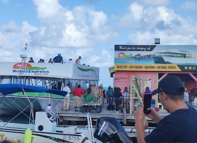 From Your Hotel in San Ignacio to Caye Caulker/Van + Ferry