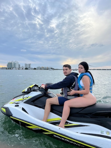 Miami Beach: Jetski Rental Experience with Boat and Drinks