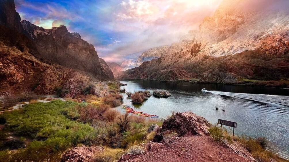 Picture 3 for Activity From Las Vegas: Moonlight Kayak Tour in the Black Canyon