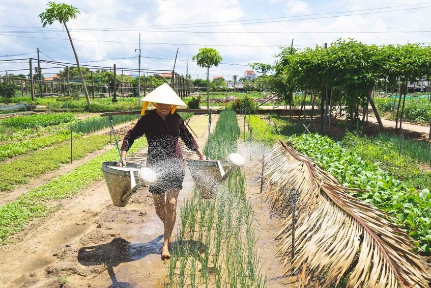 Picture 7 for Activity Hoi An : Basket Boat & Farming and Cooking Class in Tra Que