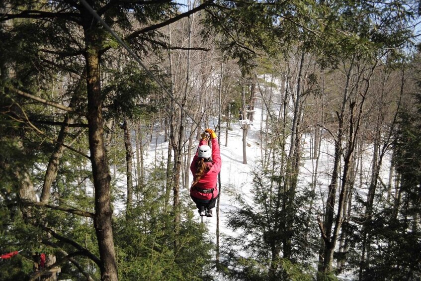 Picture 4 for Activity From Montreal: Zip-Lining and Snowshoeing Mountain Day Trip