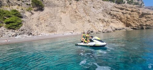 Alcudia: Jetskitocht naar het strand van Aucanada