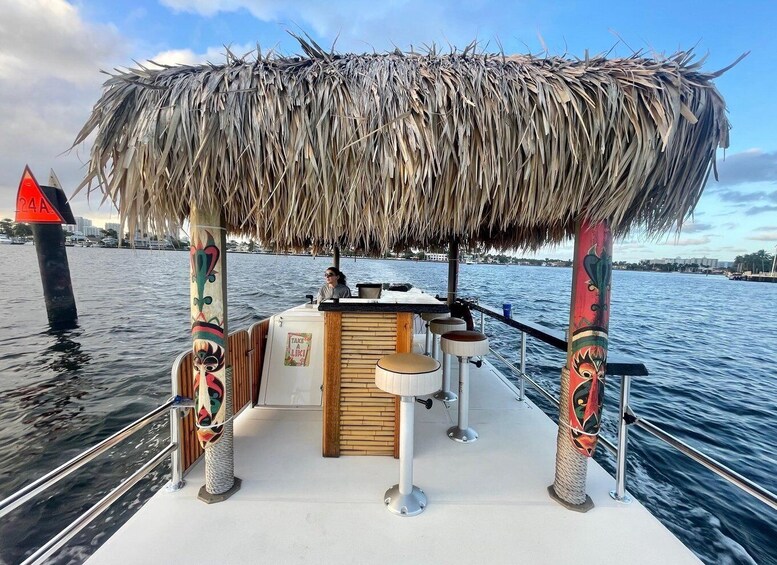 Picture 1 for Activity Fort Lauderdale: Private Tiki Boat Tour up to 6 people